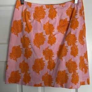 Orange and pink coral print Vineyard Vines skirt